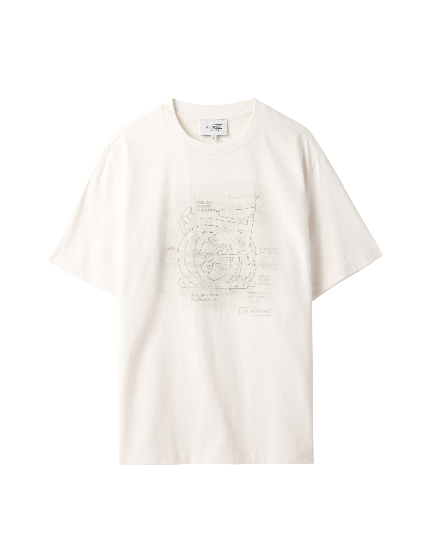 1975 FRONT BICYCLE PRINT T-SHIRT - IVORY