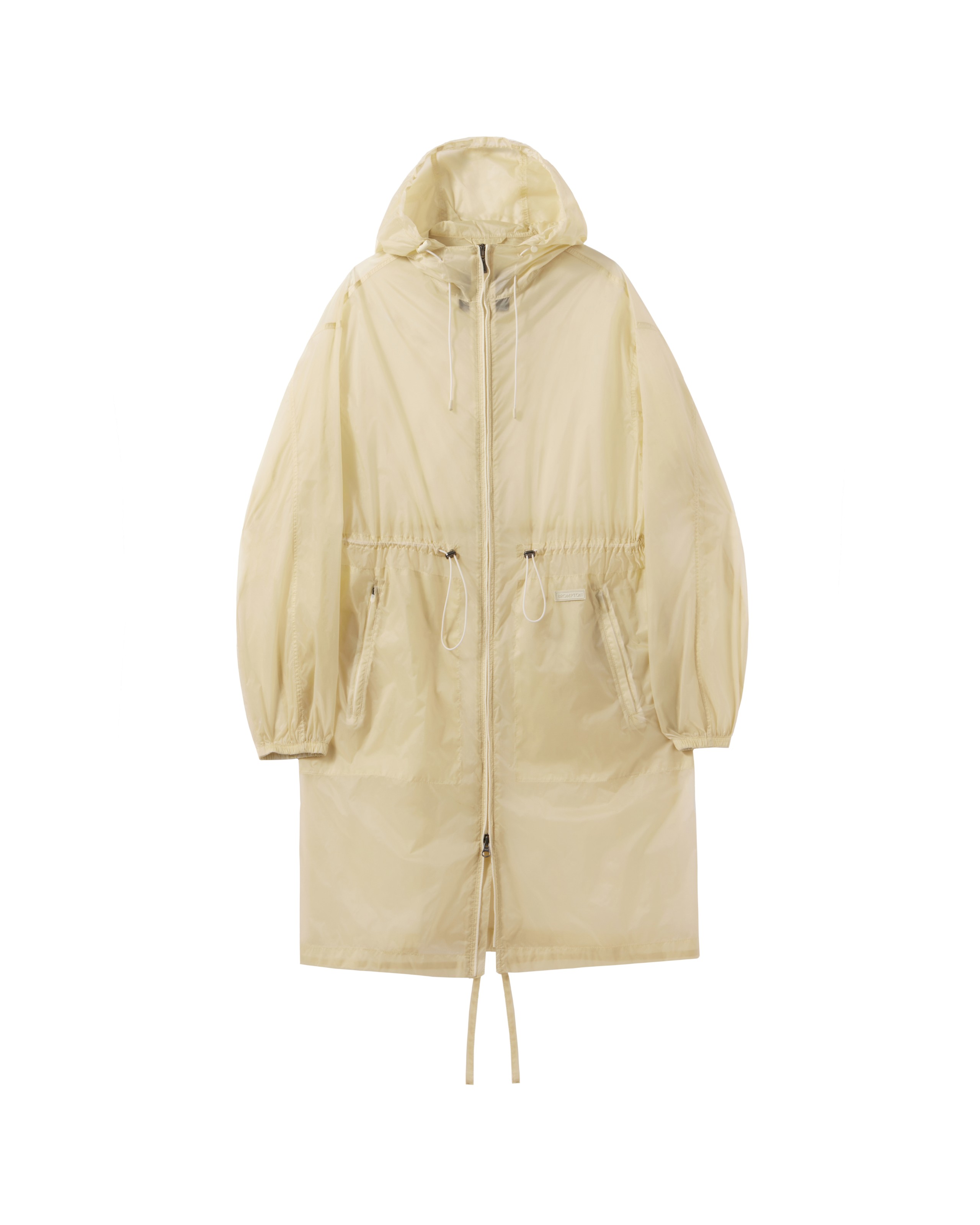 W SHEER TRENCH PACKABLE COAT - IVORY
