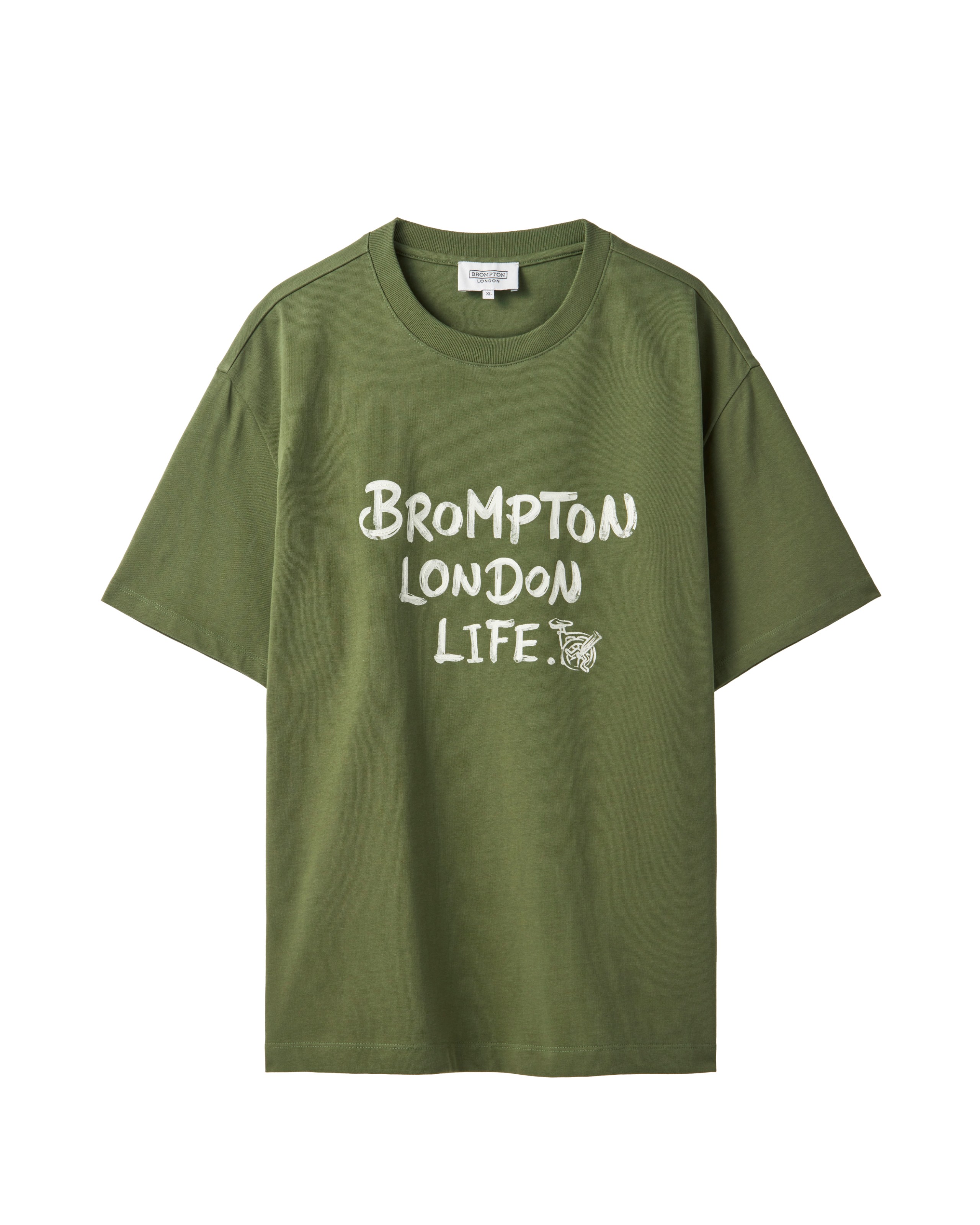 LETTERING GRAPHIC T-SHIRT - OLIVE